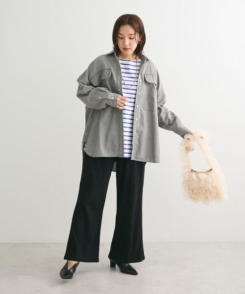 Green Parks シャツ ブラウス デニムBIGシャツ レディース : ZOZOTOWN 