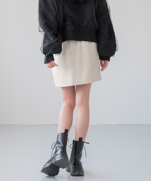 LOWRYS FARM スカート ウールライクミニスカート 205635 レディース 