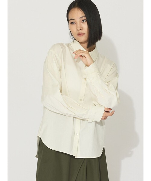 ブラウス シャツ MIDIUMISOLID for Ladies ストラップカフスシャツ（RELAX) レディース MIDIUMISOLID ブラウス シャツ for Ladies ストラップカフス
