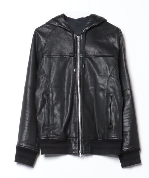 5351 POUR LES HOMMES」 レザーブルゾン 48 ブラック メンズ  