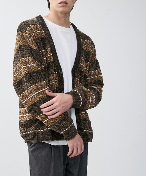 LE CERCLE par rope' カーディガン 「mens」モールネイティブ柄