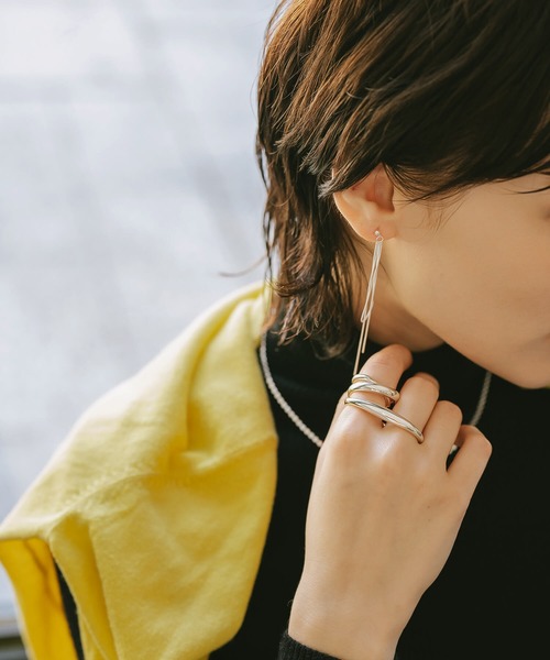 指輪 リング シルバー925 ダブルフィンガー 金属アレルギー対応「Grave