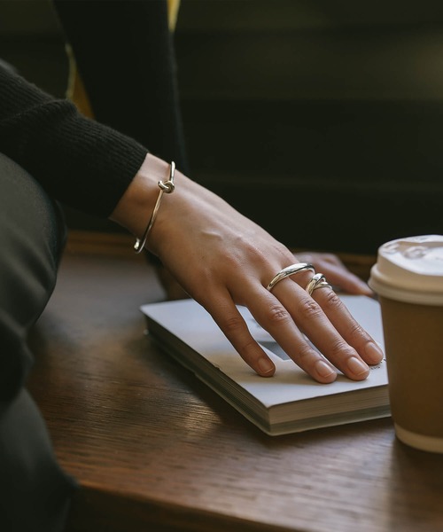 指輪 リング シルバー925 ダブルフィンガー 金属アレルギー対応「Grave