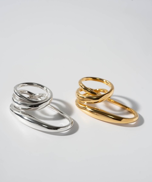 指輪 リング シルバー925 ダブルフィンガー 金属アレルギー対応「Grave