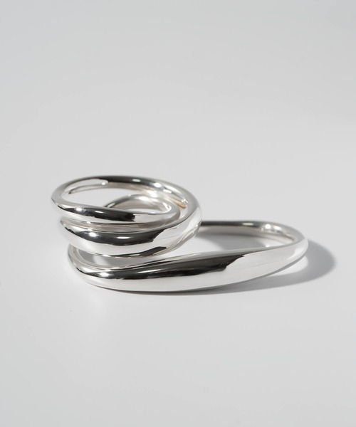 指輪 リング シルバー925 ダブルフィンガー 金属アレルギー対応「Grave