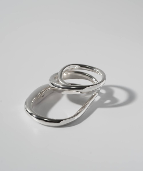 指輪 リング シルバー925 ダブルフィンガー 金属アレルギー対応「Grave