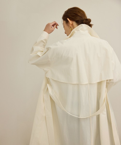 【未使用品】graphpaper シリコンポプリン ケープ付きトレンチコート Graphpaper (グラフペーパー) Silicon Poplin Cape Trench Coat