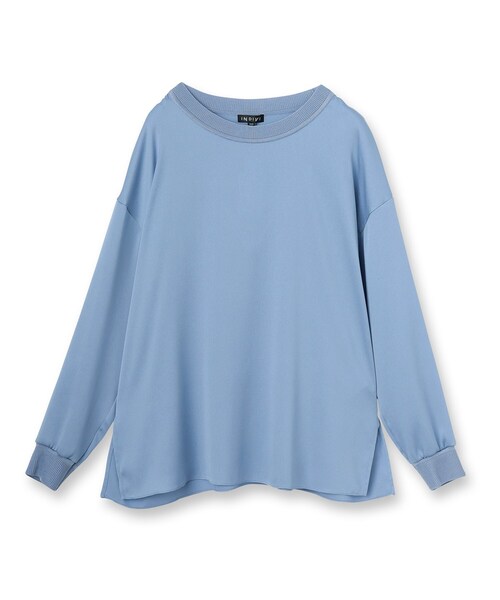 新品☆異素材ドッキングトップス⭐︎ 定価１３５００円⭐︎送料込 INDIVI tシャツ 「洗える」異素材ドッキングトップス レディース