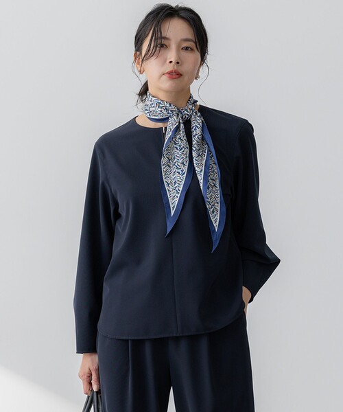 ブラウス シャツ 「洗える」2WAYストレッチツイル ブラウス レディース 23区 ブラウス シャツ 「洗える」2WAYストレッチツイル