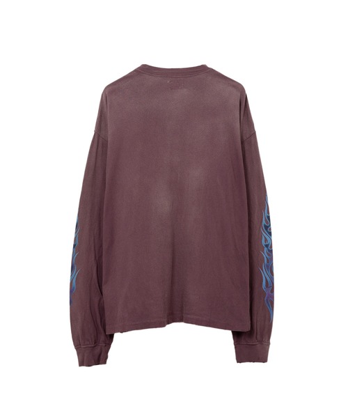 【国内買付】KAMIYA KMY FIRE Distressed LS Tee カミヤ ロンT KAMIYA tシャツ “KMY-FIRE” Distressed L/S T-shirt メンズ