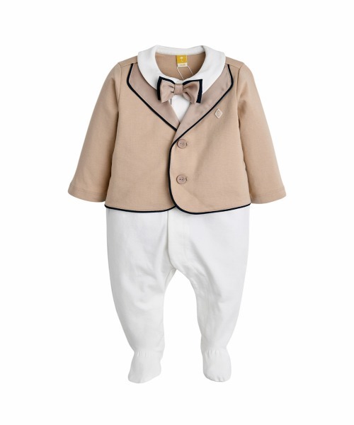 ベビー服 ロンパース 入園式 「フォーマル2点セット」ジャケット付きブロンディカバーオール＆蝶ネクタイ