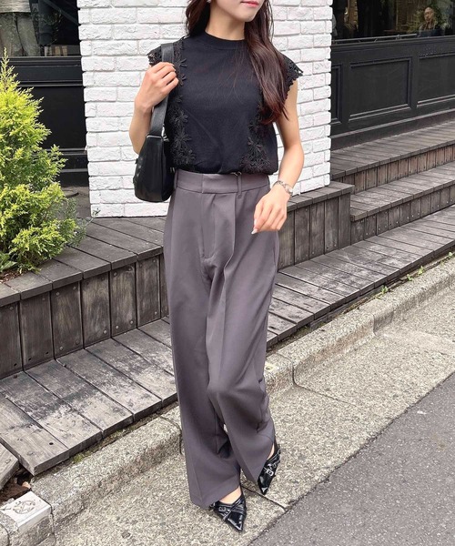 新品！　フラワーレースハーフスリーブニット emoles-8.jpg