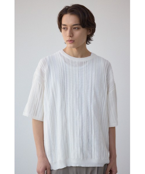 本日限定価格　coogi 半袖ニット 楽天市場】シアーニット COOGI風 半袖トップス メンズ 送料無料