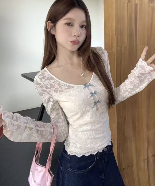 美品　CHANEL　レーストップス　カットソー　オリジナルインナー付 AsRiRe tシャツ インナー付きレーストップス レディース : ZOZOTOWN