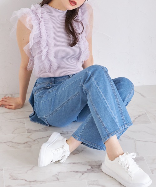 tocco closet ジーンズ デニム デニムパンツ 後ろビックリボン