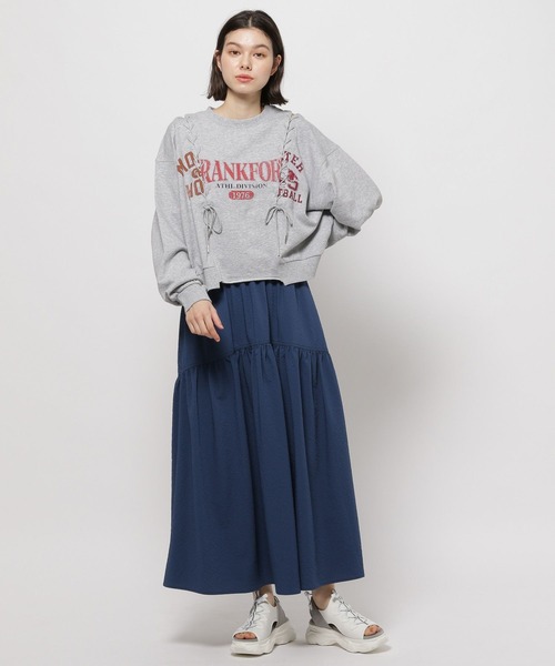 [niko and...] тренировочный cut and sewn LARGE серый женский 