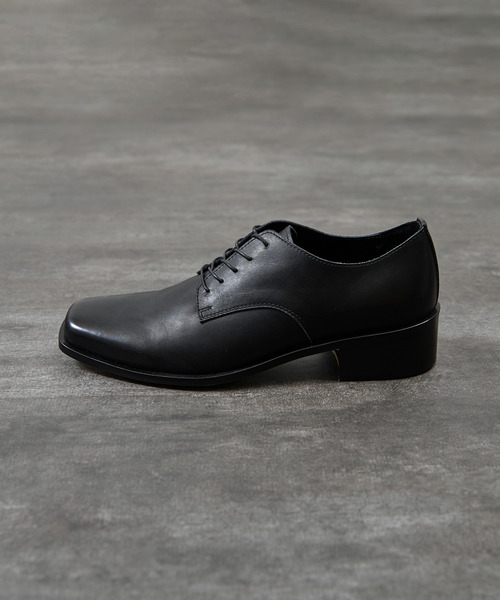 美品 PADRONE ダービーストレートチップシューズ BLK 40 PADRONE（パドローネ） ビジネスシューズ 「PADRONE」別注 DERBY