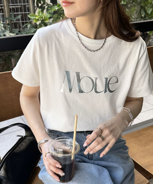 Discoat（ディスコート） tシャツ MOUE箔ロゴTシャツ レディース