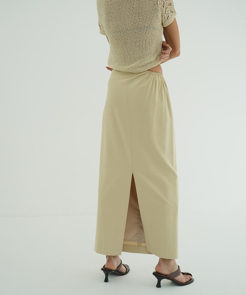 CLANE（クラネ） ロング スカート WAIST GATHER HOLE SKIRT : ZOZOTOWN