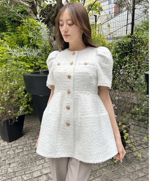 CELFORD ツイードジャケット 36 美品】 celford セルフォード ツイードジャケット mix 36 パイピング