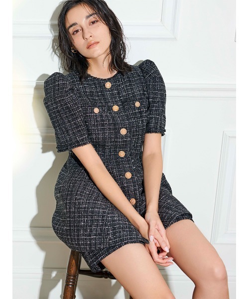 CELFORD ツイードジャケット 36 美品】 celford セルフォード ツイードジャケット mix 36 パイピング