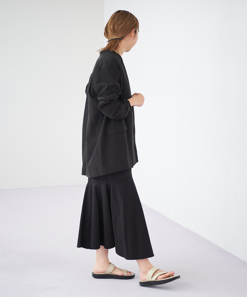 2023ss Plage　ノーカラージャケット36 Plage」 ノーカラージャケット 36 ブラック レディース（Sheer