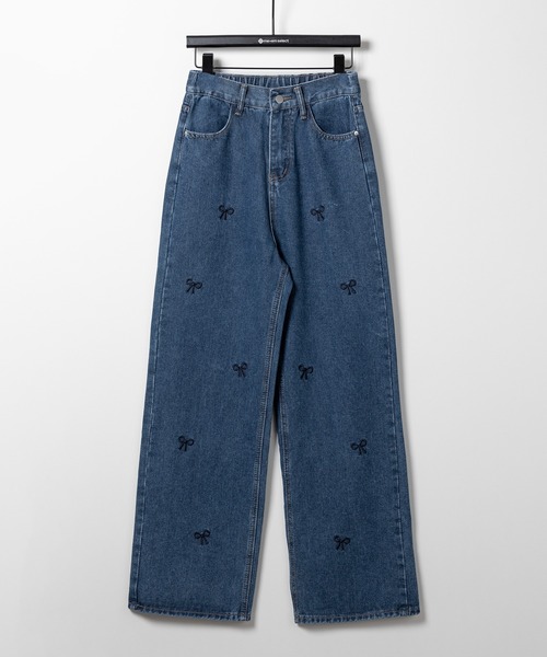 [me+em select] обработка Denim брюки MEDIUM голубой женский 