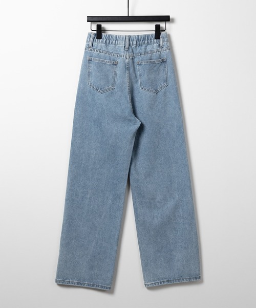 [me+em select] обработка Denim брюки MEDIUM голубой женский 