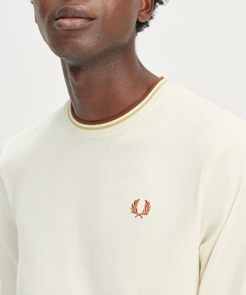 [FRED PERRY] трикотажный джемпер с длинным рукавом M темно-синий женский 