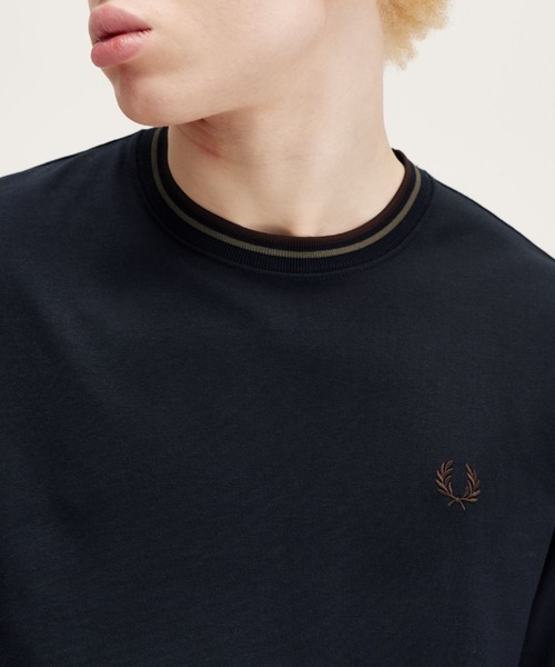 [FRED PERRY] трикотажный джемпер с длинным рукавом M темно-синий женский 