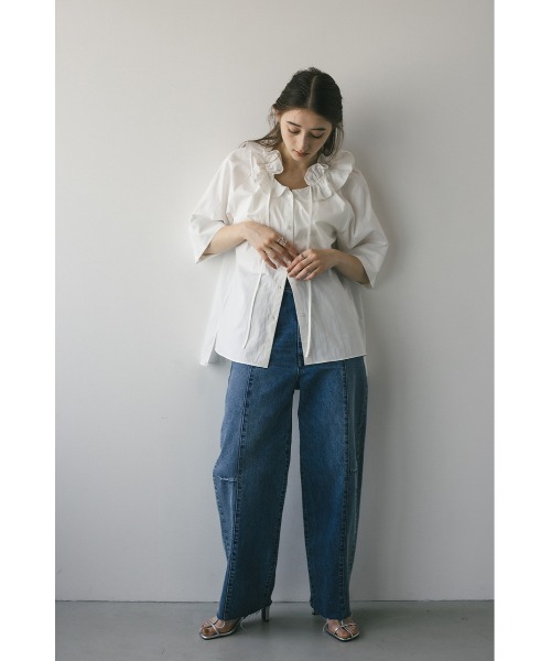 ブラウス シャツ フリルカラーブラウス レディース STYLEMIXER ブラウス シャツ フリルカラーブラウス レディース