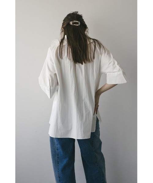 「STYLEMIXER」 長袖ブラウス FREE シルバー レディース STYLEMIXER | プリーツヘムブラウス (シャツ・ブラウス ) |SHEL