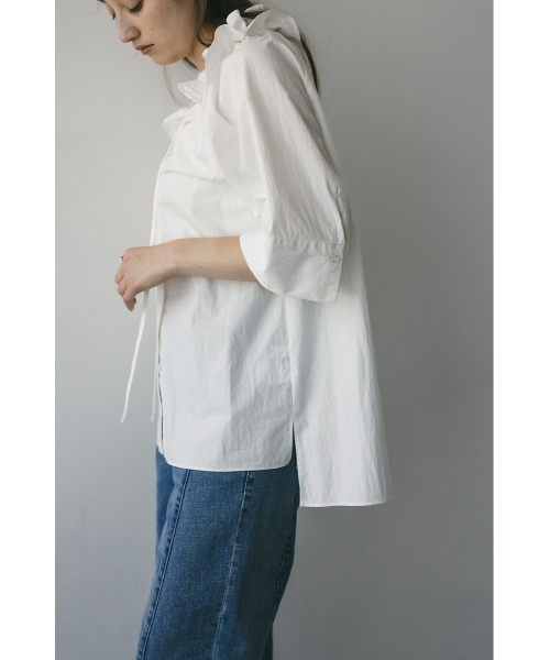 ブラウス シャツ フリルカラーツキシャツ レディース STYLEMIXER ブラウス シャツ フリルカラーブラウス レディース