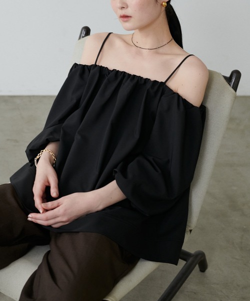 LARUTA ブラウス シャツ 「LARUTA」ボリュームバルーン袖ブラウス  