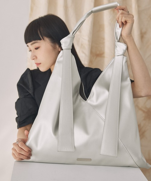 リボン　トートバッグ ELUNIS トートバッグ 合皮リボントートバッグ レディース : ZOZOTOWN