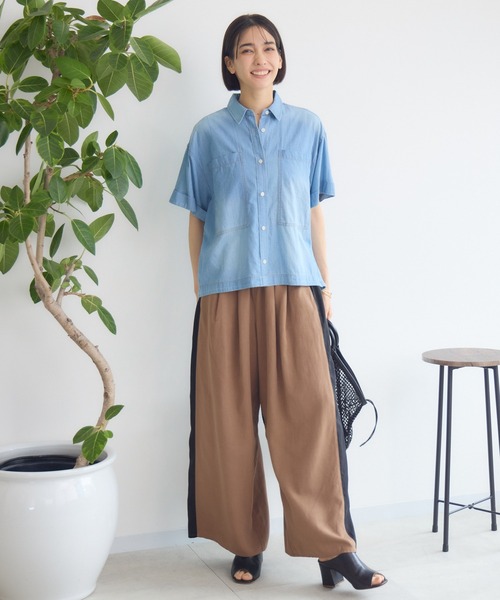 KATHARINE ROSS パンツ 「KATHARINE ROSS」サイドラインワイド