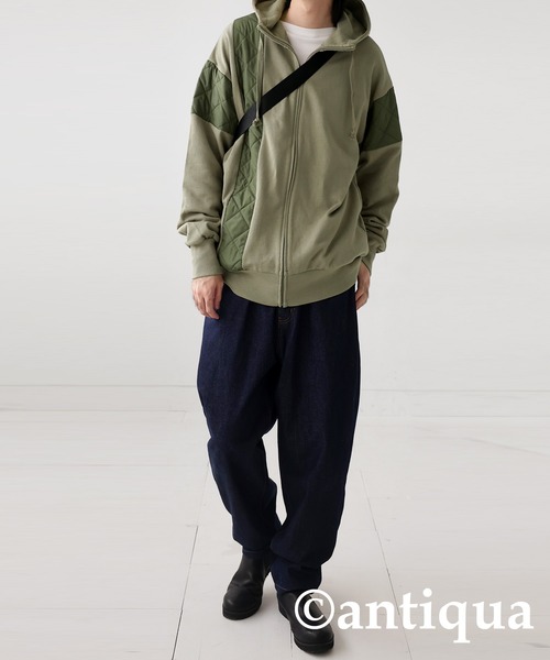 SALE❗️大人気‼️【antipua】ジップパーカー 裏毛ハイネックジップフーディー（パーカー）｜antiqua