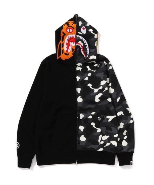 【匿名配送】A BATHING APE 総柄パーカー　Mサイズ A BATHING APE パーカー CITY CAMO TIGER SHARK FULL ZIP HOODIE