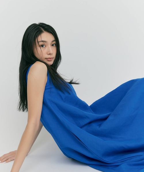 BLUE×PALANGノースリーブ Aラインドレス ロイヤルブルー BLUE×PALANG ワンピース A-LINE DRESS : ZOZOTOWN Yahoo!店