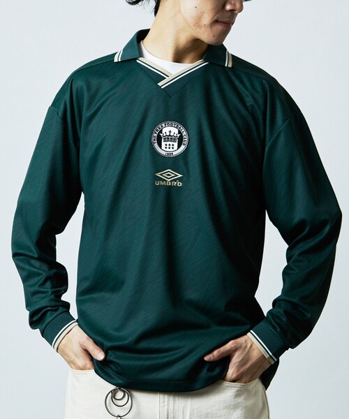 Plantation umbro パネルデザイン 長袖シャツ ネイビー/ブラック umbro 「UMBRO」 長袖Tシャツ X-LARGE ネイビー メンズ