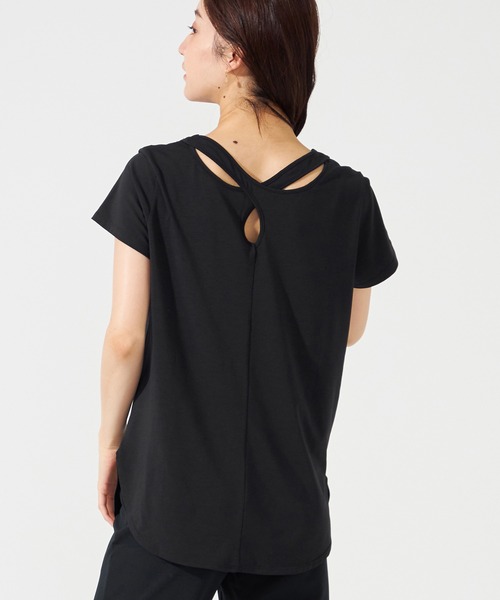 Chacott tシャツ バッククロスアクセントTシャツ レディース