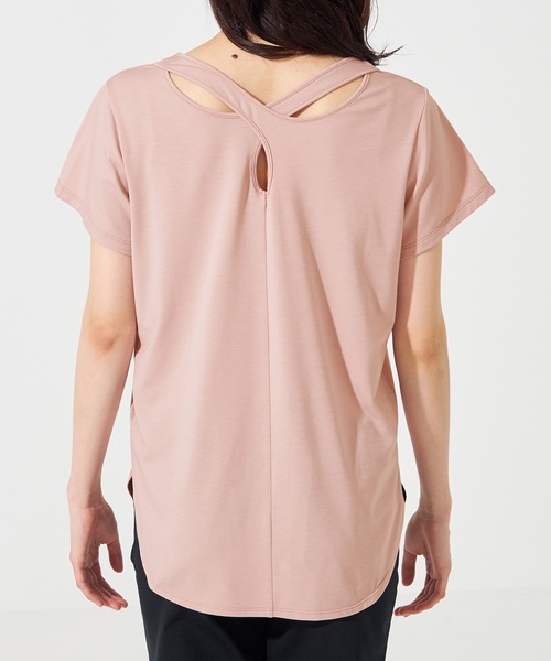 チャコット バッククロス Ｔシャツ Mサイズ Chacott tシャツ バッククロスアクセントTシャツ レディース
