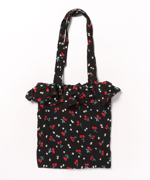 TONE トートバッグ 「88eighty-eight」さくらんぼ柄フリルシフォン
