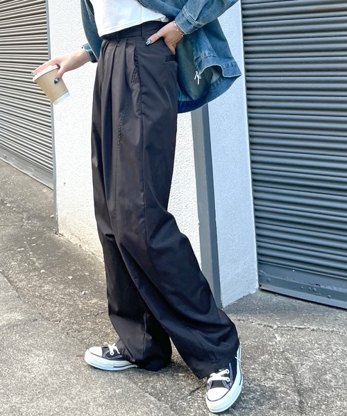 パンツ タフタワイドカーブパンツ レディース : ZOZOTOWN Yahoo!店