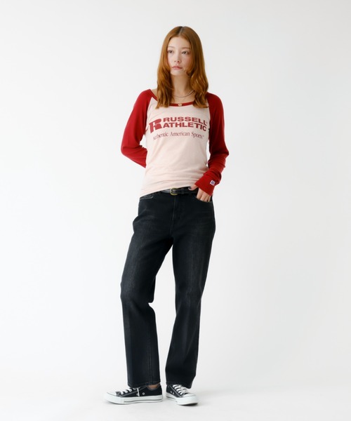 tシャツ 「RUSSELL ATHLETIC/ラッセル アスレチック」ラグランスリーブ/ロンT/Y2K/ロゴT「WEB限定」 レディース Russell Athletic tシャツ 「RUSSELL ATHLETIC/ラッセル