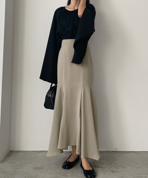 「Louere」 フレアスカート SMALL アイボリー レディース_画像6
