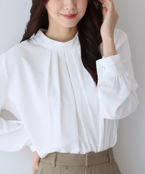 「BLUEEAST」 長袖ブラウス MEDIUM ブルー レディース