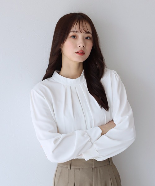 「BLUEEAST」 長袖ブラウス MEDIUM ブルー レディース