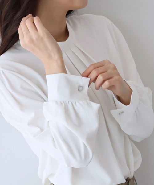 「BLUEEAST」 長袖ブラウス MEDIUM ブルー レディース