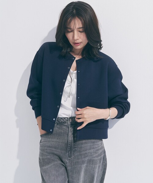新品未使用 アンフィーロ BEAUTY FORM JERSEY スナップカーディ 新色追加】BEAUTY FORM JERSEY スナップカーディガン / UNFILO